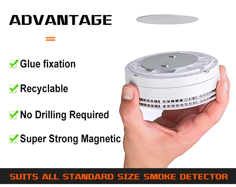 Dia.70mm Convenient operation Wireless smoke detector magnetic holder manufacture
