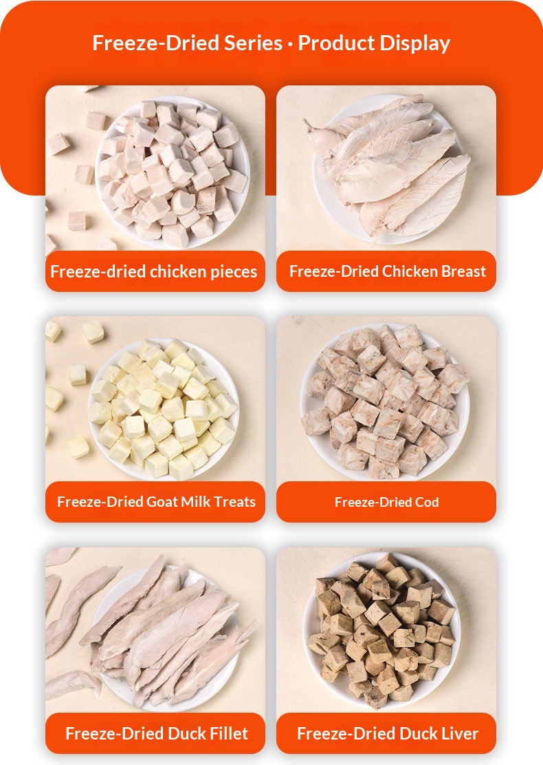 Freeze-Dried Chicken Meat Granules 5x5mm Cat Dog Treats Pet Snacks 10KG Bag Main Food Add Nutrition Delicious Weight Gain details