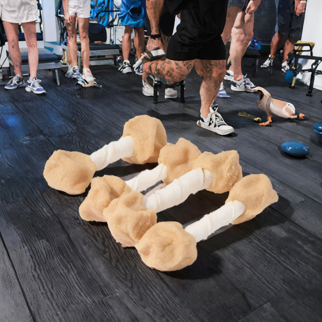 Air-Dried High-Protein Eco-Friendly Chicken Dumbbell Treats for Small Breed Dogs Snacks factory