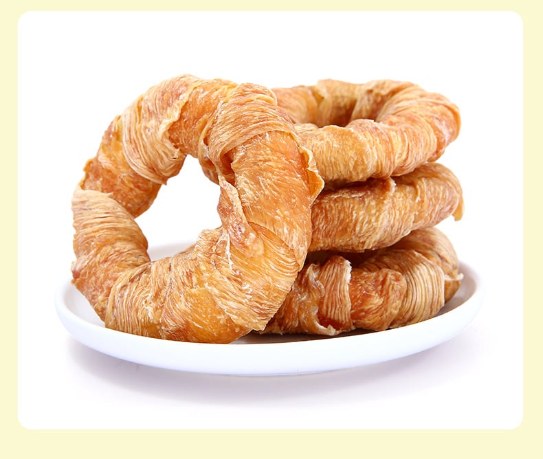 Pet Dog Snack Donut Chicken Duck Cowhide Crispy Large Small Dog Dental Cleansing Glue Grinding Bar 1 Pack supplier