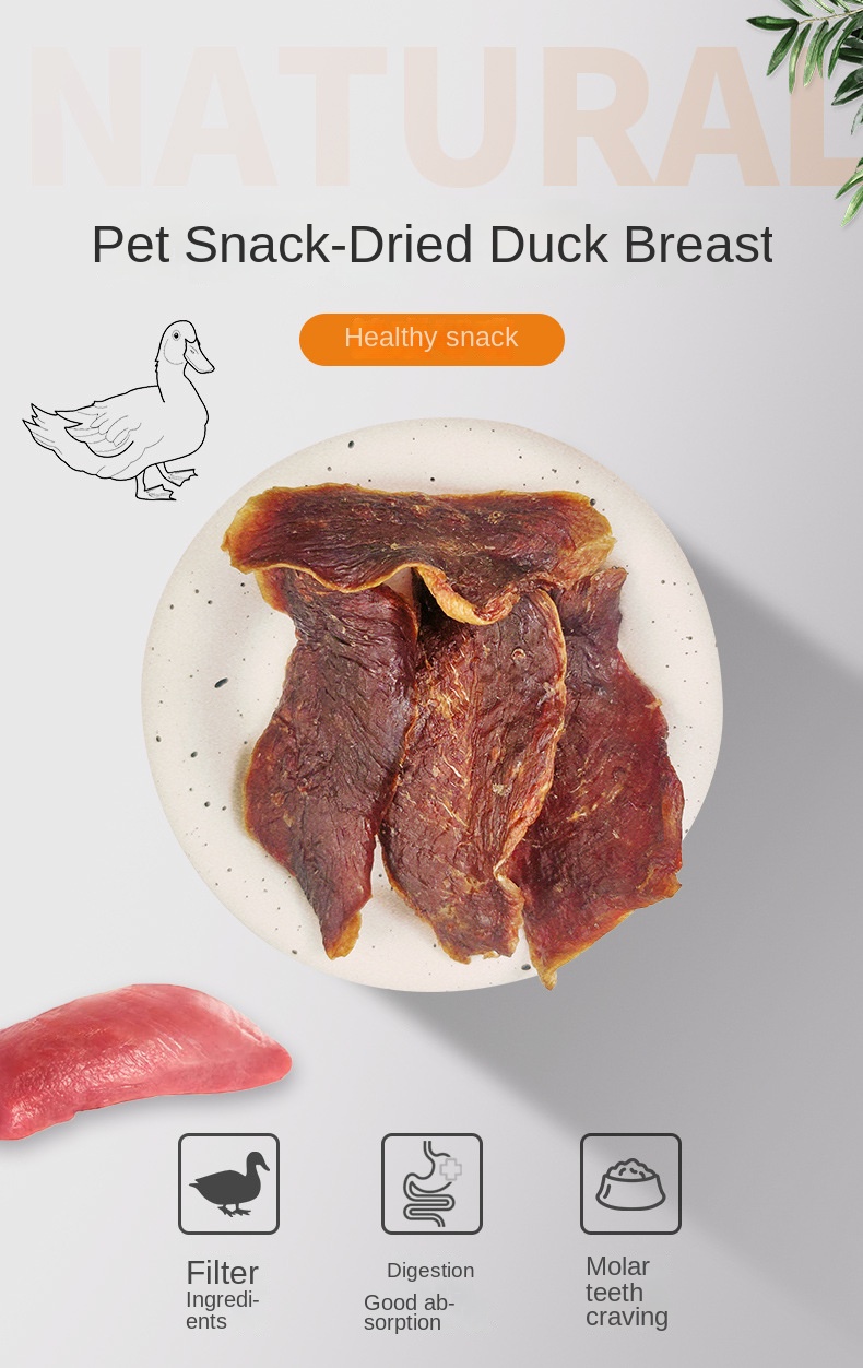 Cats Dogs Pet Snacks Roast Duck Jerky Meat Nutrition Training Reward 88g/bag factory