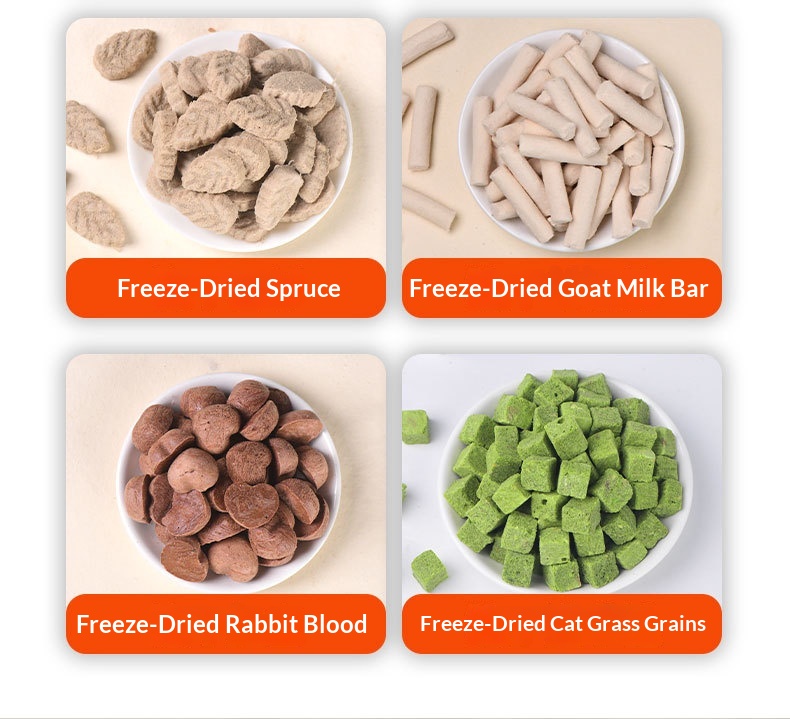 Wholesale Rainbow Freeze-Dried Chicken Cat & Dog Pet Snacks 500g Bag From Qingdao Increase Nutrition factory