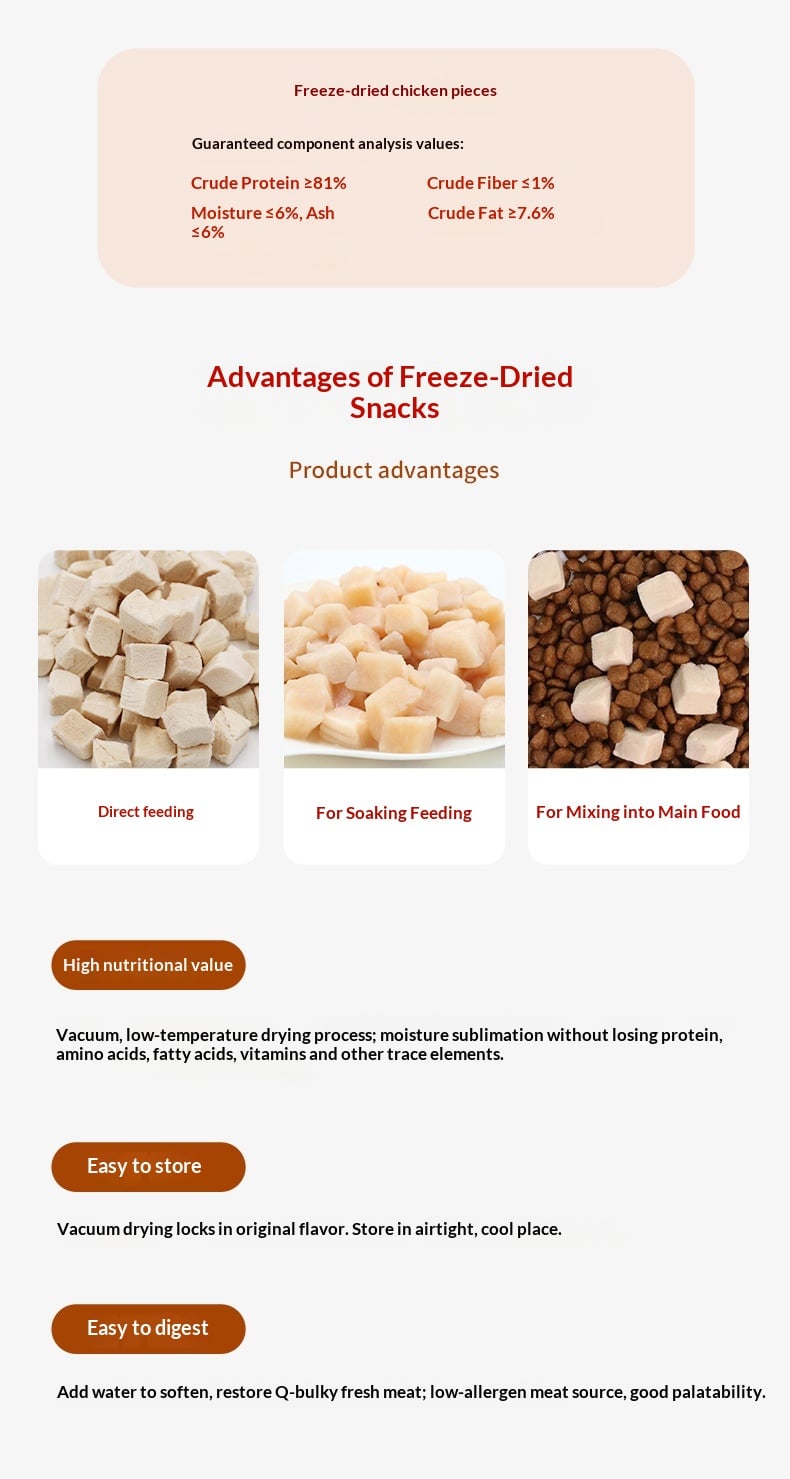 Pet Freeze-Dried Chicken Breast Cat Snacks Weifang Origin Staple Food supplier