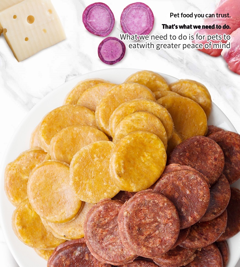 Factory Direct Pet Dog Snacks Beef Pellet Meat Cube Chicken Beef Wafer Cheese Small Packaging factory