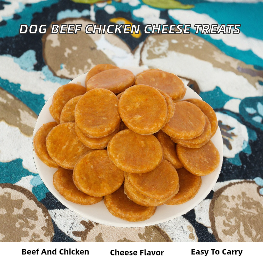 Direct Factory Sale Eco-friendly High-protein Small Packaging Dog Treats Beef Pellet Meat Cube Wafer Vitamins Minerals for Small details