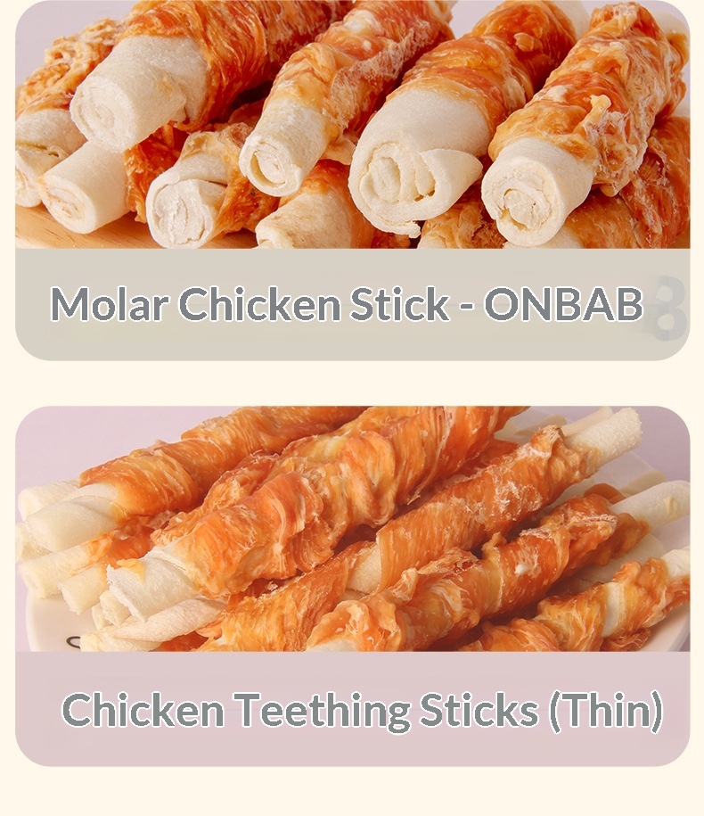 Wholesale High-Calcium Dried Meat Dog Chews Chicken Molar Rod Teeth Cleaning Pet Dog Snacks factory
