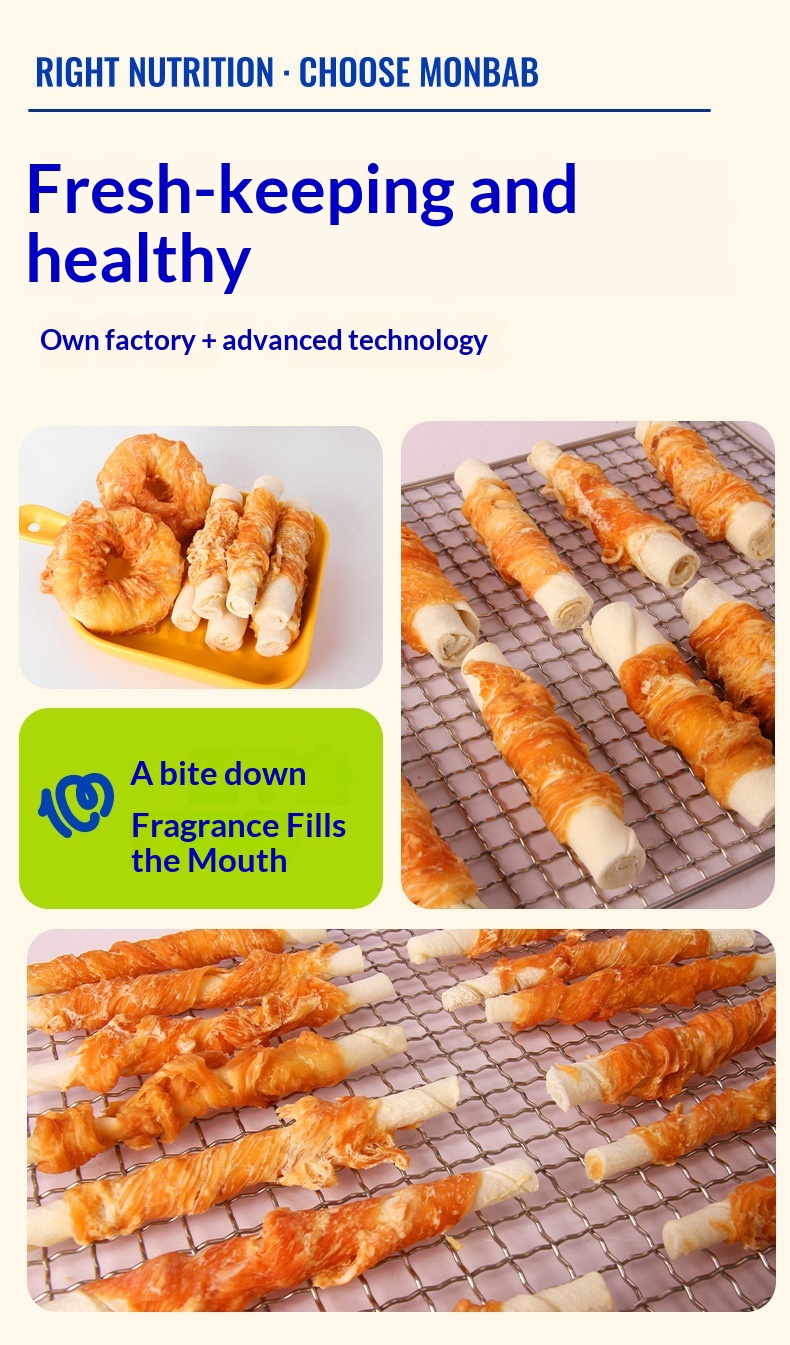 Wholesale High-Calcium Dried Meat Dog Chews Chicken Molar Rod Teeth Cleaning Pet Dog Snacks details