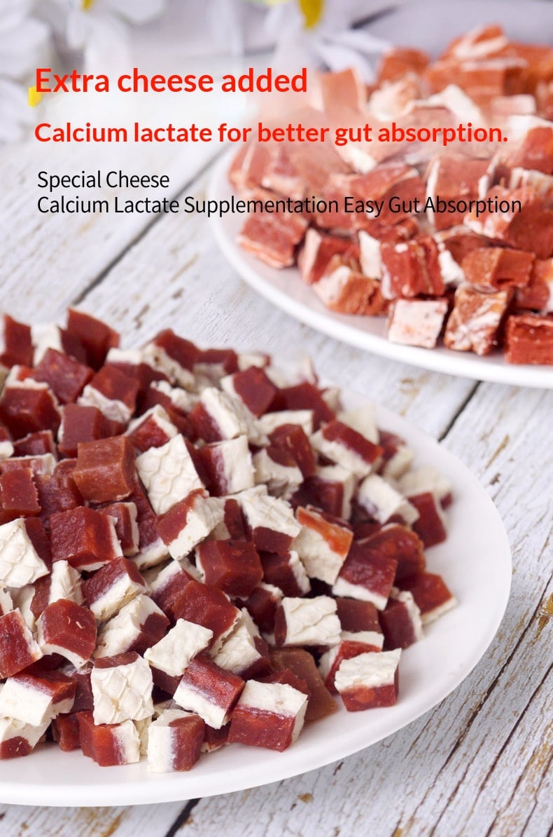 Factory Direct Pet Dog Snacks Beef Pellet Meat Cube Chicken Beef Wafer Cheese Small Packaging manufacture
