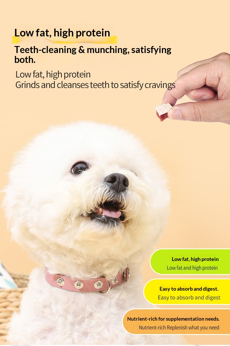 Factory Direct Pet Dog Snacks Beef Pellet Meat Cube Chicken Beef Wafer Cheese Small Packaging manufacture