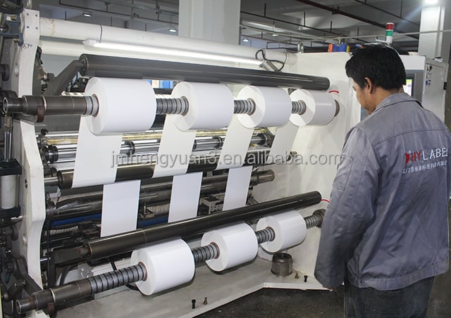 80gsm Jumbo Semi Gloss Self Adhesive Paper Thermal Transfer Label Stock Raw Material Jumbo Roll Label manufacture