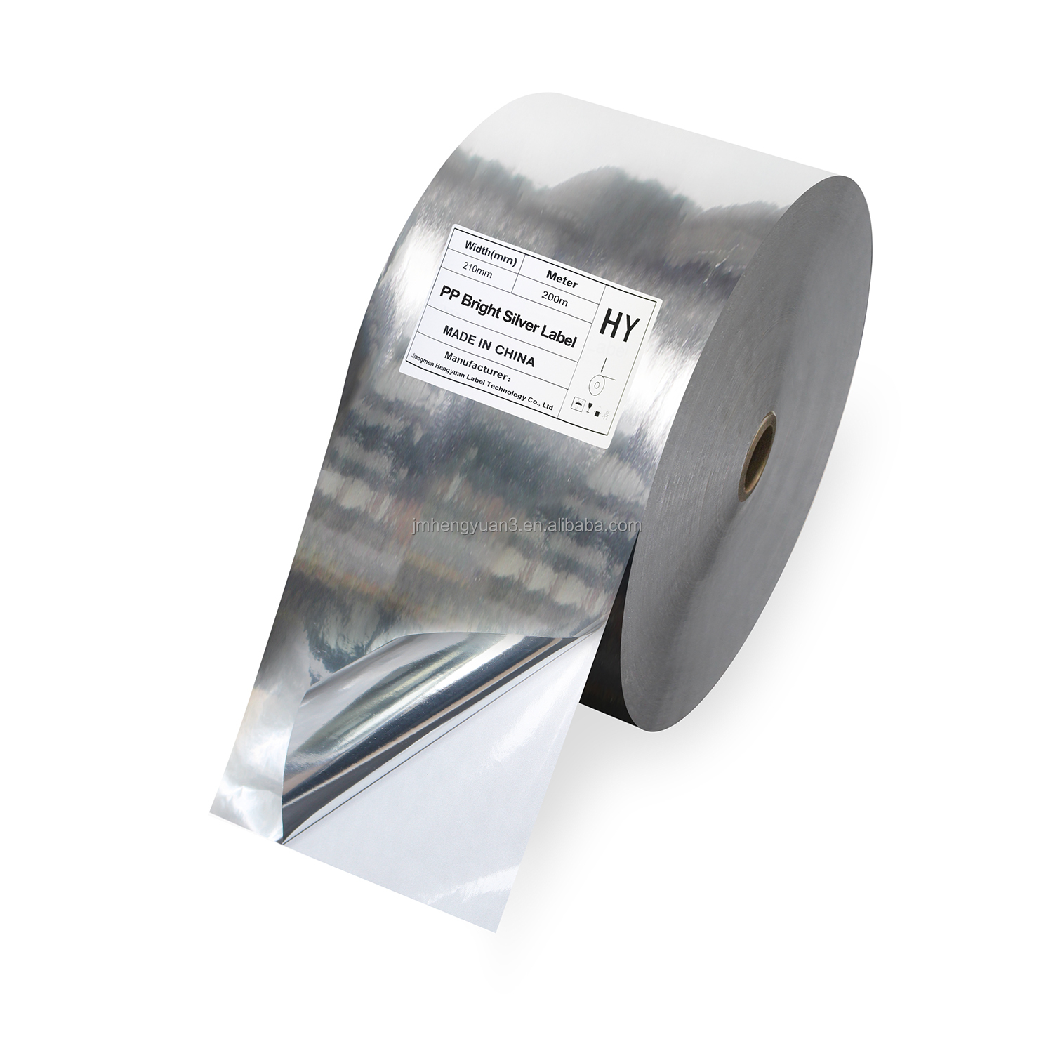 Glossy BOPP White/Sliver/Clear Jumbo Label Material Polypropylene PP Label Stock Self Adhesive Sticker Jumbo Bopp Label Sticker manufacture