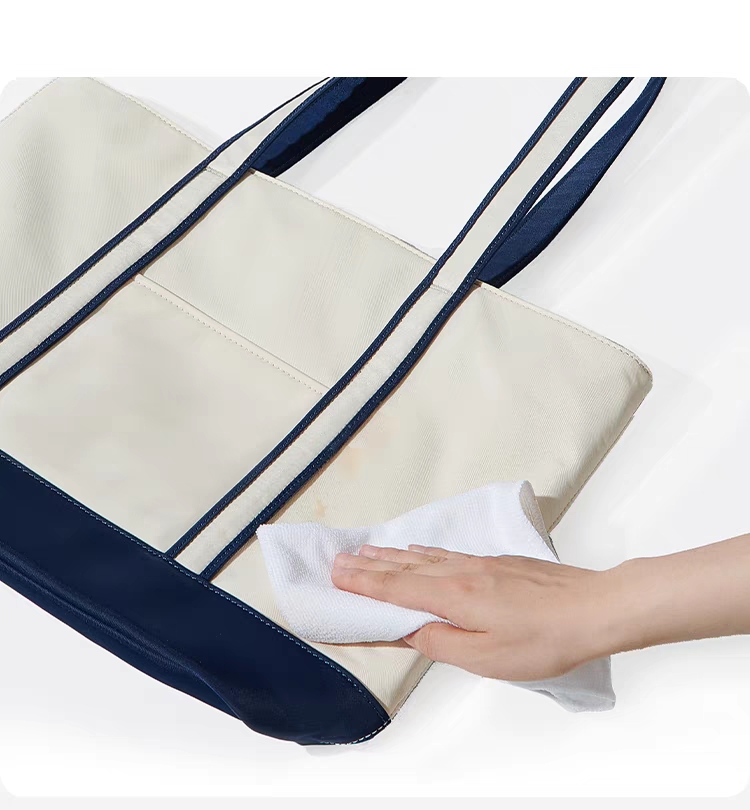 2024 Customized Large Capacity Nylon Tote Bag Shopping Bag with Handle Wholesale Beach Bag with Printed logo details
