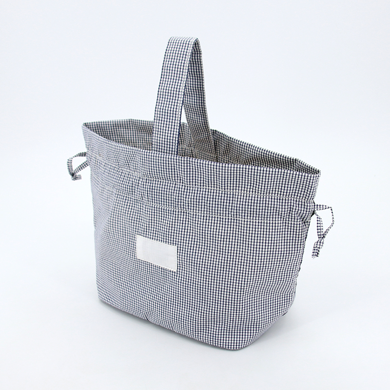 Factory Wholesale French Romantic Floral Basket Bag Skincare Pouches Custom Logo Printing Fashion Style Cotton Material Zipper factory