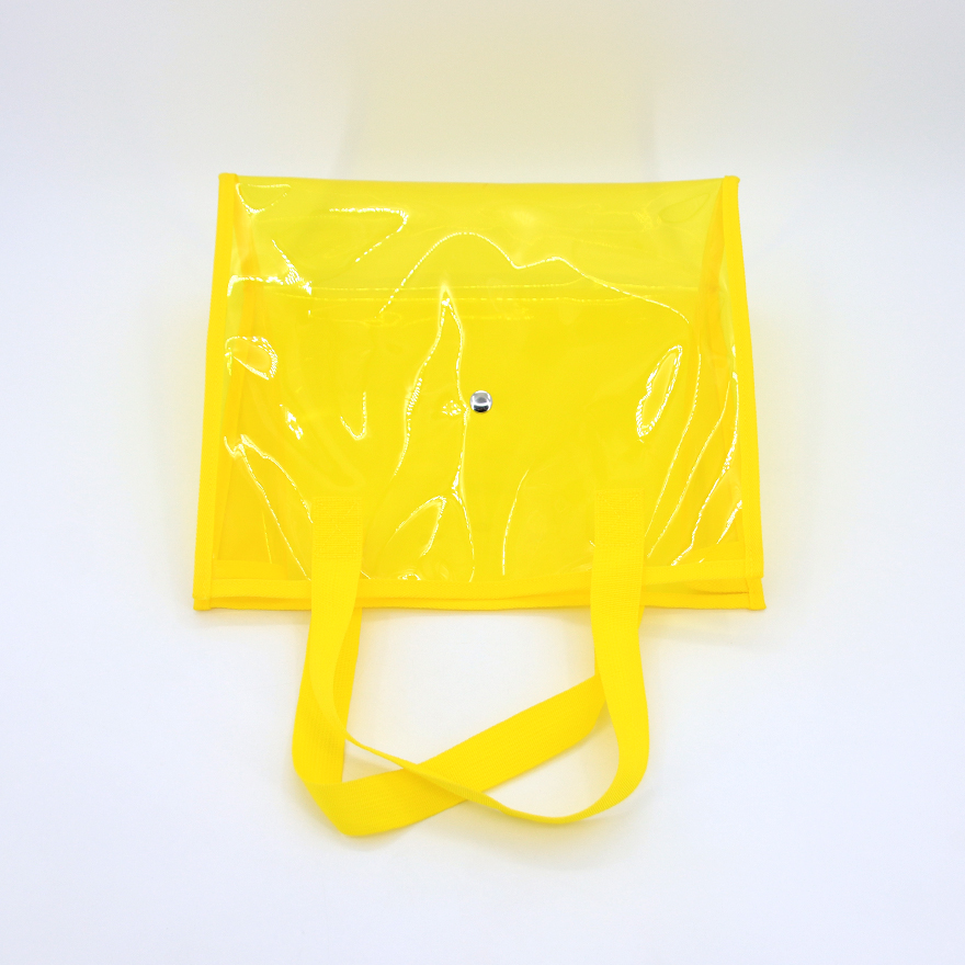 Ladies Daily Use New Fashion Daily Portable Waterproof Handbag Durable Clear  PVC Tote Bag with Nylon Drawstring Pouch supplier