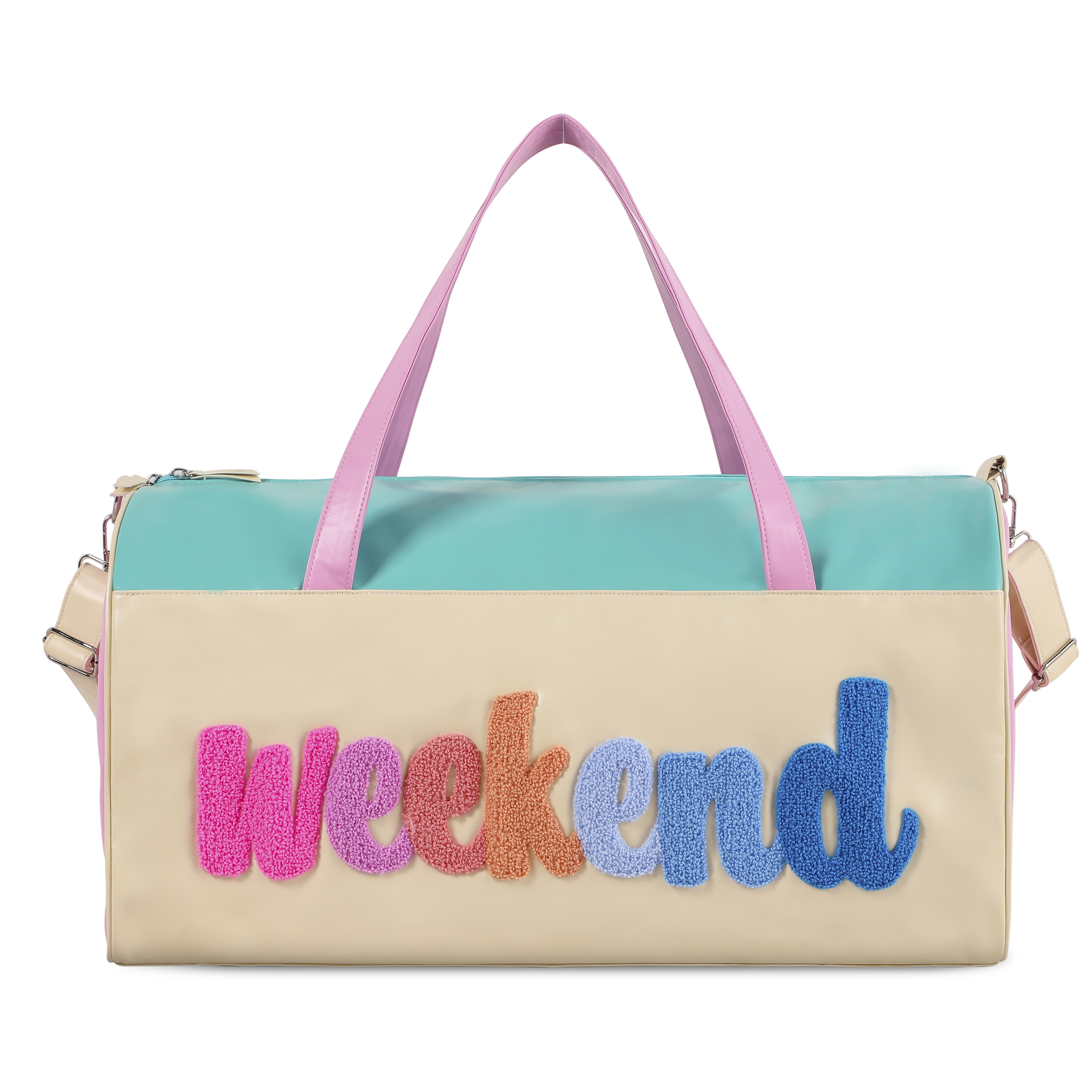 product casual weekend luggage large embroidery capacity shoulder travel bag sports gym carry on women duffel bag537-10
