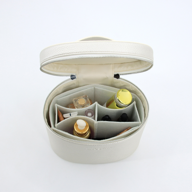 Large Capacity Portable Travel Cosmetic Bag Double Layer Waterproof PU Toiletry Storage Bucket Zipper Fashion factory