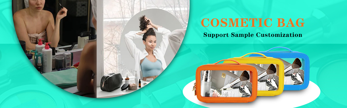 Large Capacity Portable Travel Cosmetic Bag Double Layer Waterproof PU Toiletry Storage Bucket Zipper Fashion factory