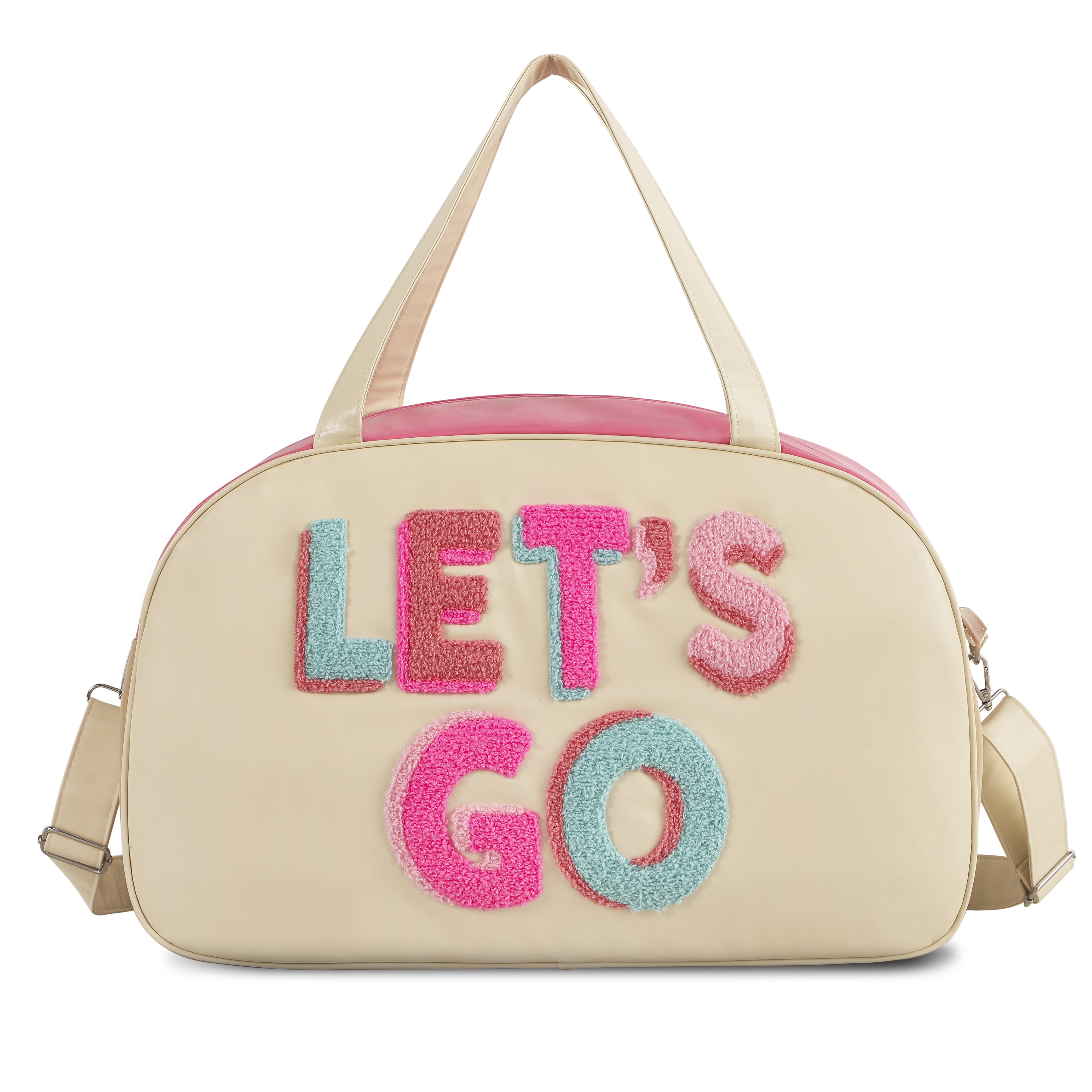 product casual weekend luggage large embroidery capacity shoulder travel bag sports gym carry on women duffel bag537-11
