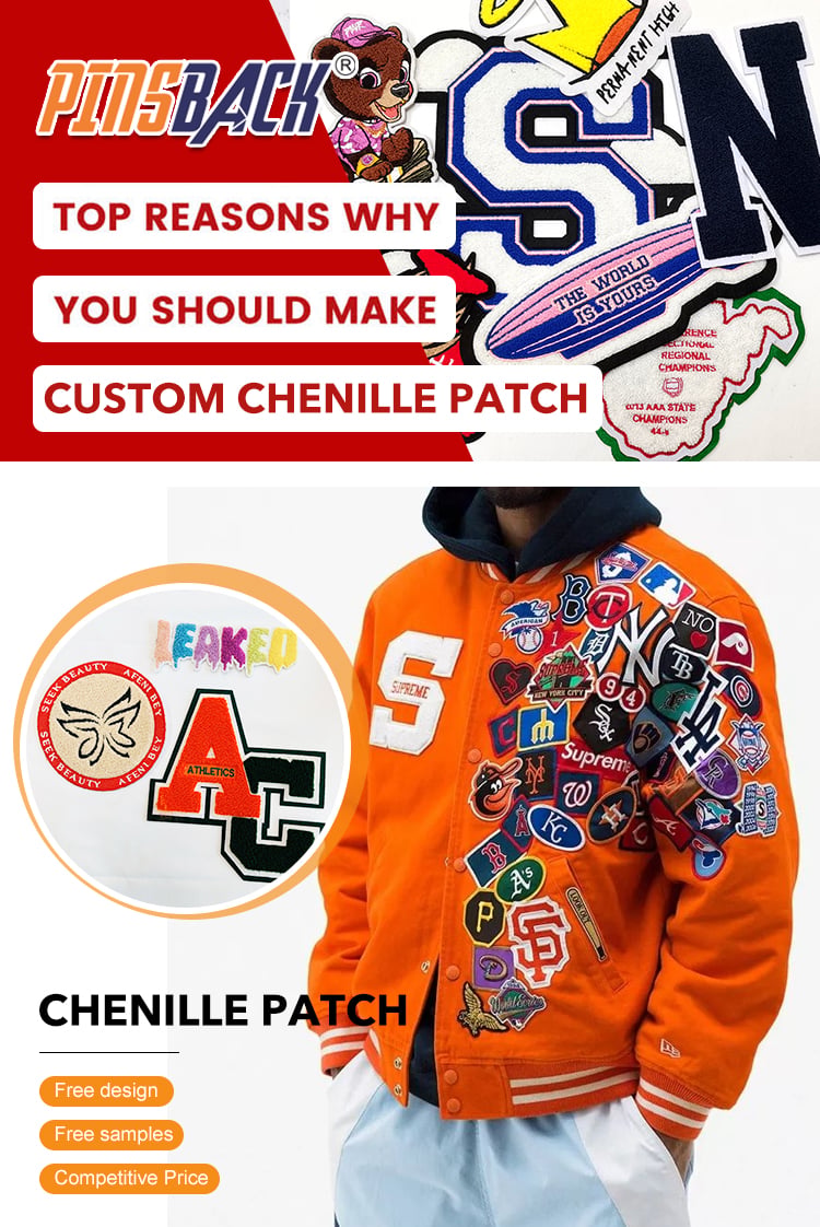 3D Design Chenille Embroidery Iron on Sew Logo Patch supplier