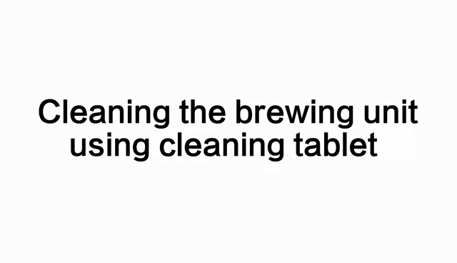 Cleaning the brewing systerm using tablet