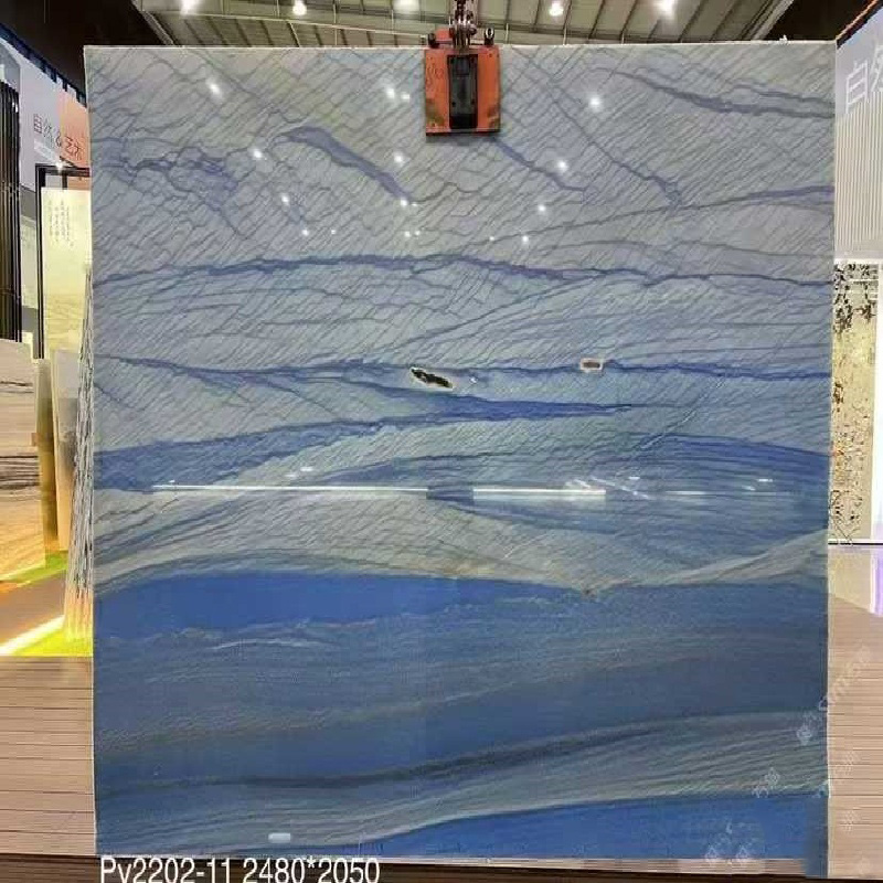 product modern natural stone azul macaubas low marble sink for hotel villa washroom bathroom water resistant eco friendly customizable-7