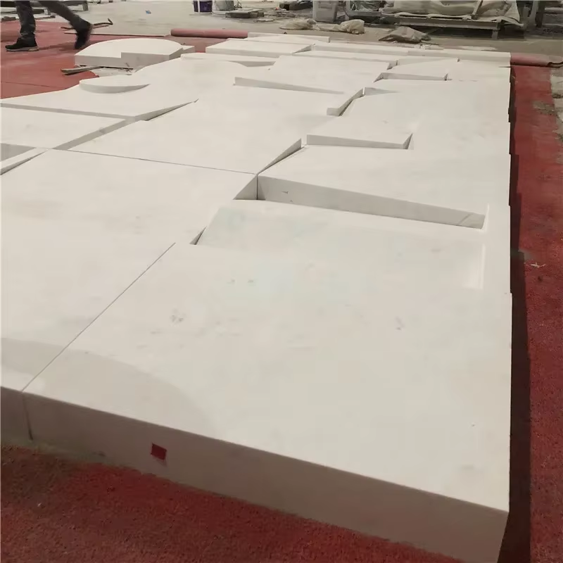 product cnc engraved 3d bianco carrara white marble polished decorative stone wall panel tiles 1 year warranty for hotel interior design-3