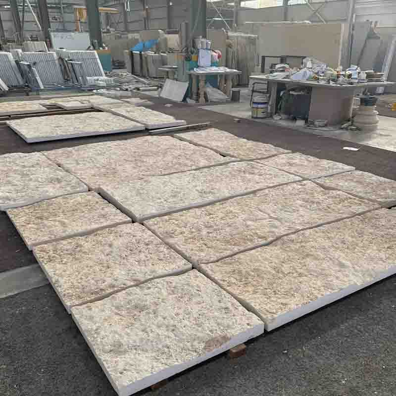 product white natural split face white limestone tiles wall cladding tiles natur stone tile white limestone modern 3d limestone wall-2