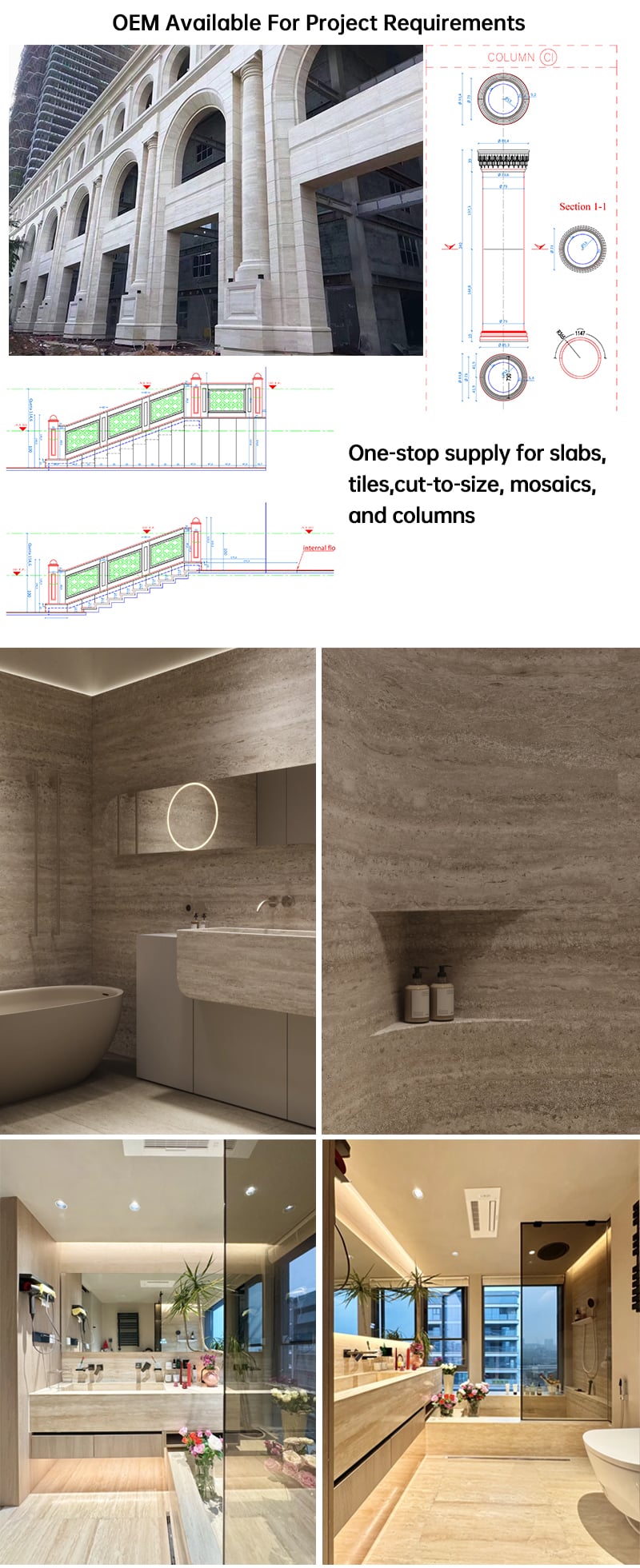 product paia cream beige travertine exterior wall cladding natural vein cut stone panels for ventilated facade  dry hanging installation-10