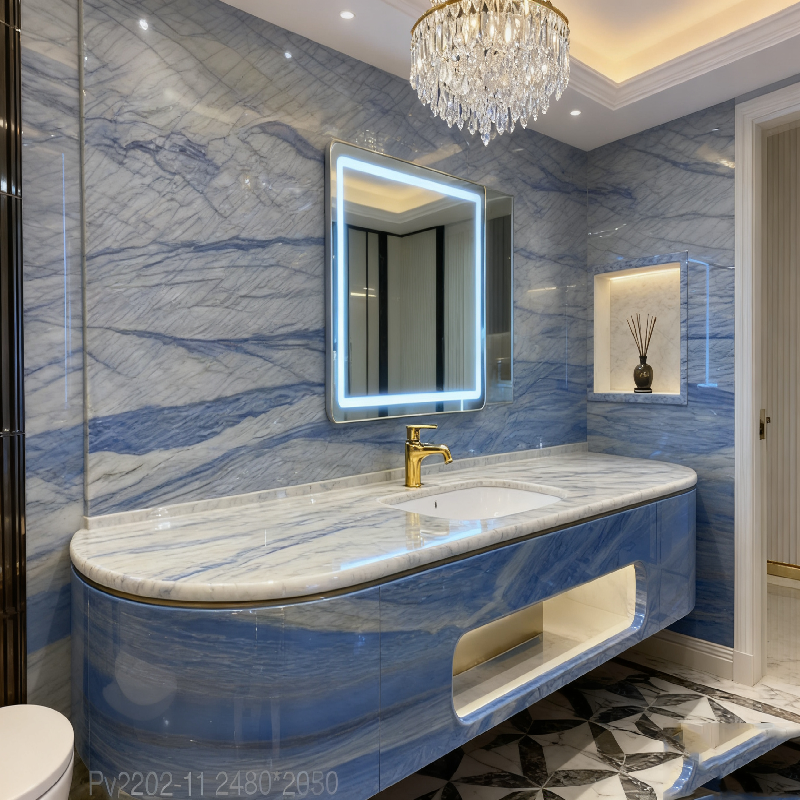 product modern natural stone azul macaubas low marble sink for hotel villa washroom bathroom water resistant eco friendly customizable-3