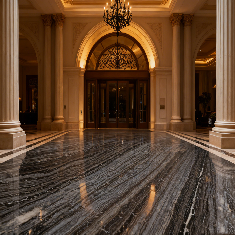 product natural stone antique wood grain marble modern polished waterproof floor tiles 1 year warranty for indoor apartment villa use-1