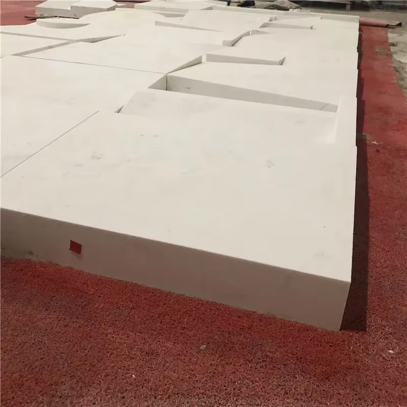 product cnc engraved 3d bianco carrara white marble polished decorative stone wall panel tiles 1 year warranty for hotel interior design-2