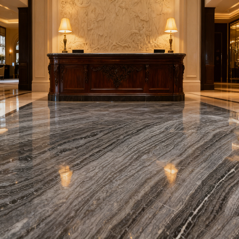 product natural stone antique wood grain marble modern polished waterproof floor tiles 1 year warranty for indoor apartment villa use-6