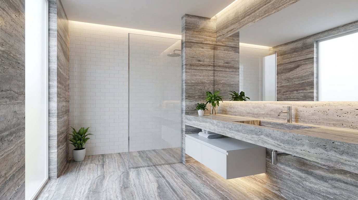 product paia stone pim silver travertine bathroom wall floor tiles vanity countertop slabs cut to size luxury polished water resistant-1