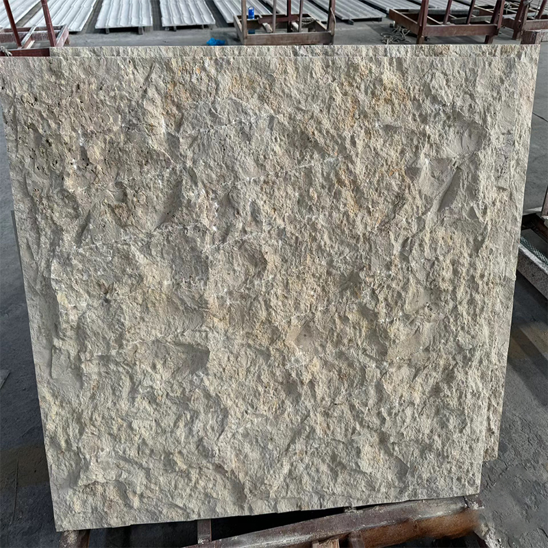 product white natural split face white limestone tiles wall cladding tiles natur stone tile white limestone modern 3d limestone wall-1