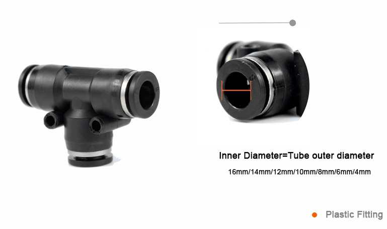 Pneumatic Machine Cylinder Parts Accessories Push to Connect Pneumatic Air Tube Fittings Connector Price 1/8 factory