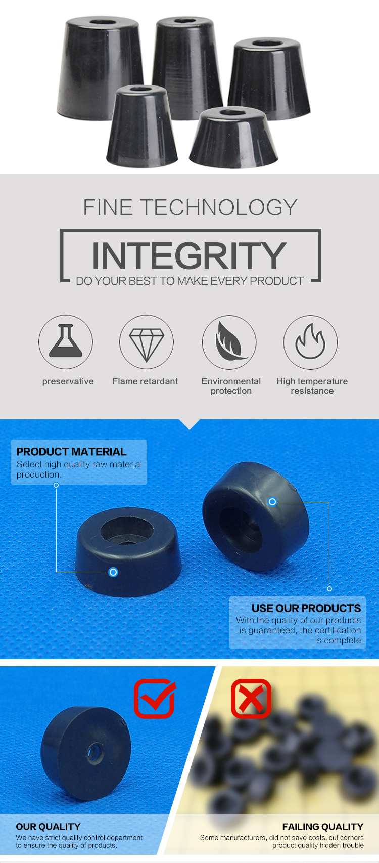 High Quality Rubber Foot Rubber Mounting Feet Mould Making Silicone Rubber Feet details
