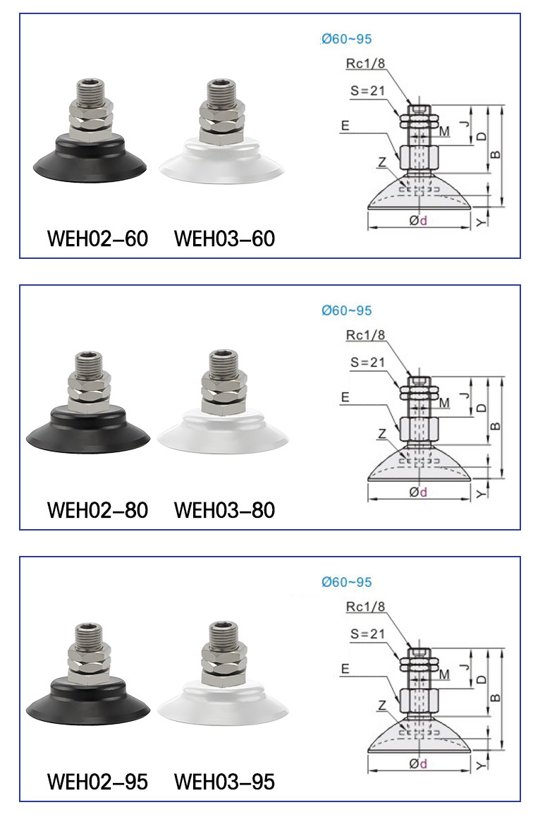 pneumatic fittings industrial robotic arm vaccium sucker accessories support suction cup factory