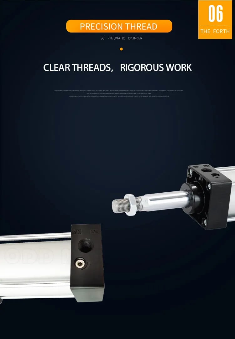 SC Standard Cylinder Double Acting Standard Telescopic Adjustable Stroke Pneumatic Cylinder manufacture