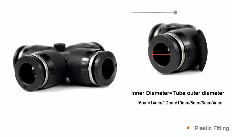 Pneumatic Machine Cylinder Parts Accessories Push to Connect Pneumatic Air Tube Fittings Connector Price 1/8 factory