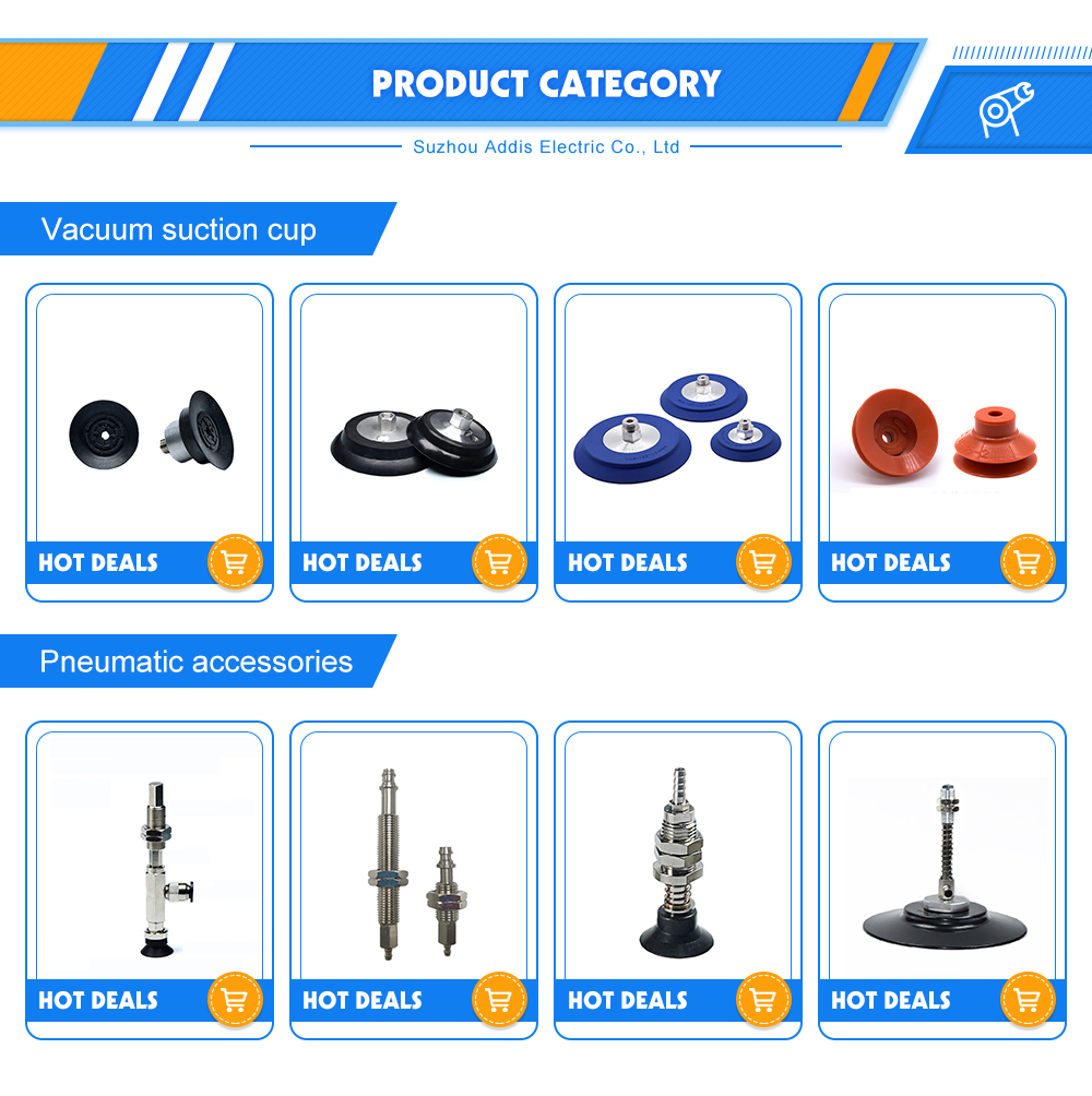 Industrial vacuum sucker l176-g3/8-m18 vacuum sucker stroke with SAB saf buffer support hardware 25/55/75/100 details