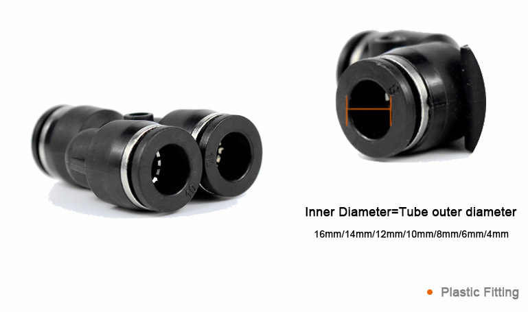 Pneumatic Machine Cylinder Parts Accessories Push to Connect Pneumatic Air Tube Fittings Connector Price 1/8 details