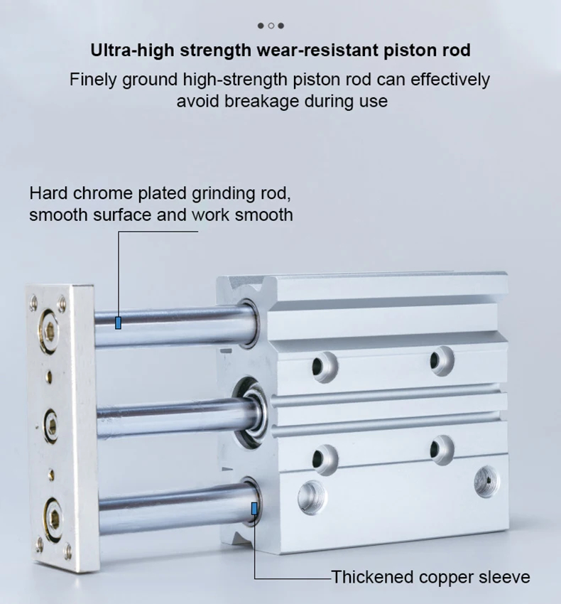 Mgpm-z Heavy Duty Guide Rods Compact Cylinder pneumatic cylinder double acting manufacture