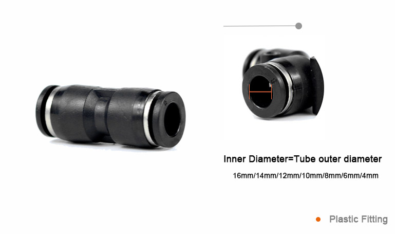 Pneumatic Machine Cylinder Parts Accessories Push to Connect Pneumatic Air Tube Fittings Connector Price 1/8 factory