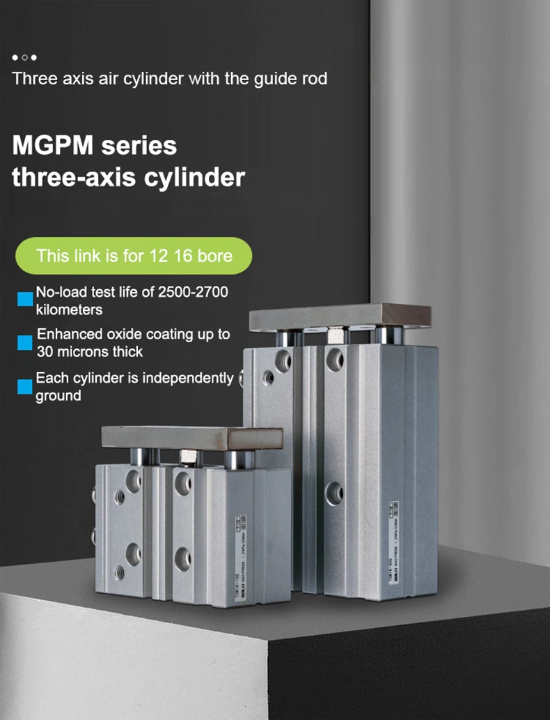 Mgpm-z Heavy Duty Guide Rods Compact Cylinder pneumatic cylinder double acting factory
