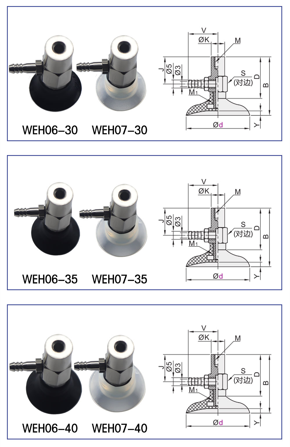 pneumatic fittings industrial M120 c-cup silicone cup suction heavy-duty sucker suction cup factory