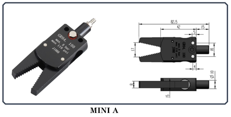 Star special nozzle clamp gr04.100j1060 manipulator Mini pneumatic nozzle clamp mini-a/b/e/c factory