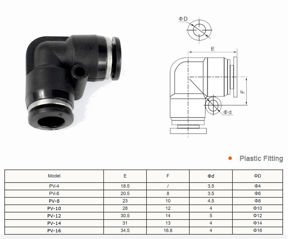 Pneumatic Machine Cylinder Parts Accessories Push to Connect Pneumatic Air Tube Fittings Connector Price 1/8 manufacture