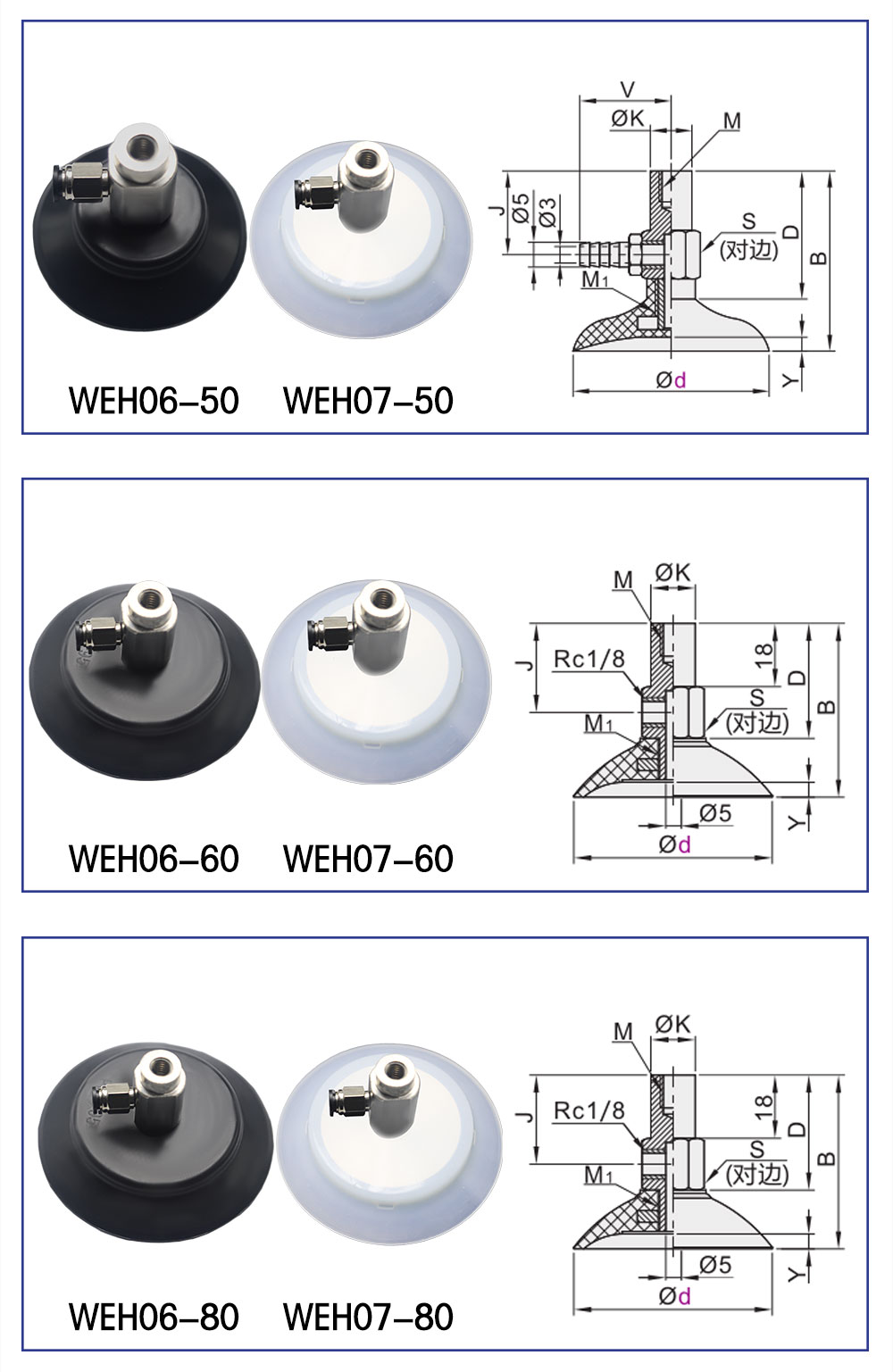 pneumatic fittings industrial M120 c-cup silicone cup suction heavy-duty sucker suction cup factory
