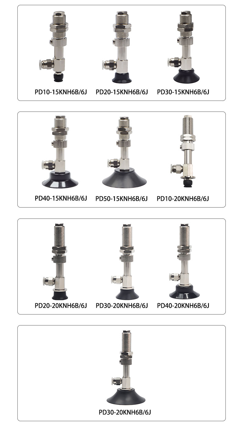 industrial robot arm pneumatic fittings rubber silicone screw glass vacuum suction cup manufacture