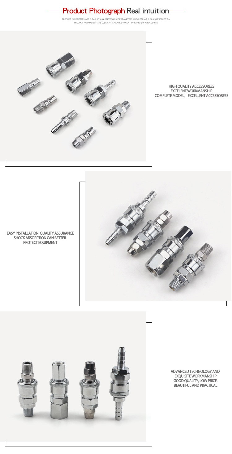 High Pressure Stainless Steel Quick Connect Steam Oil Hydraulic Quick Coupling connection pipe pipe fitting details